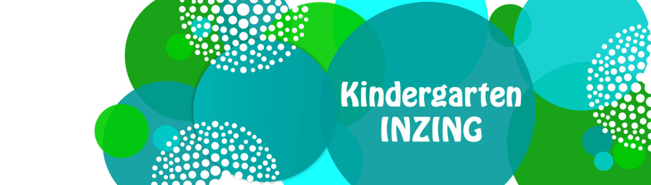 bunte Kreise in Grüntönen als Logo für den Kindergarten
